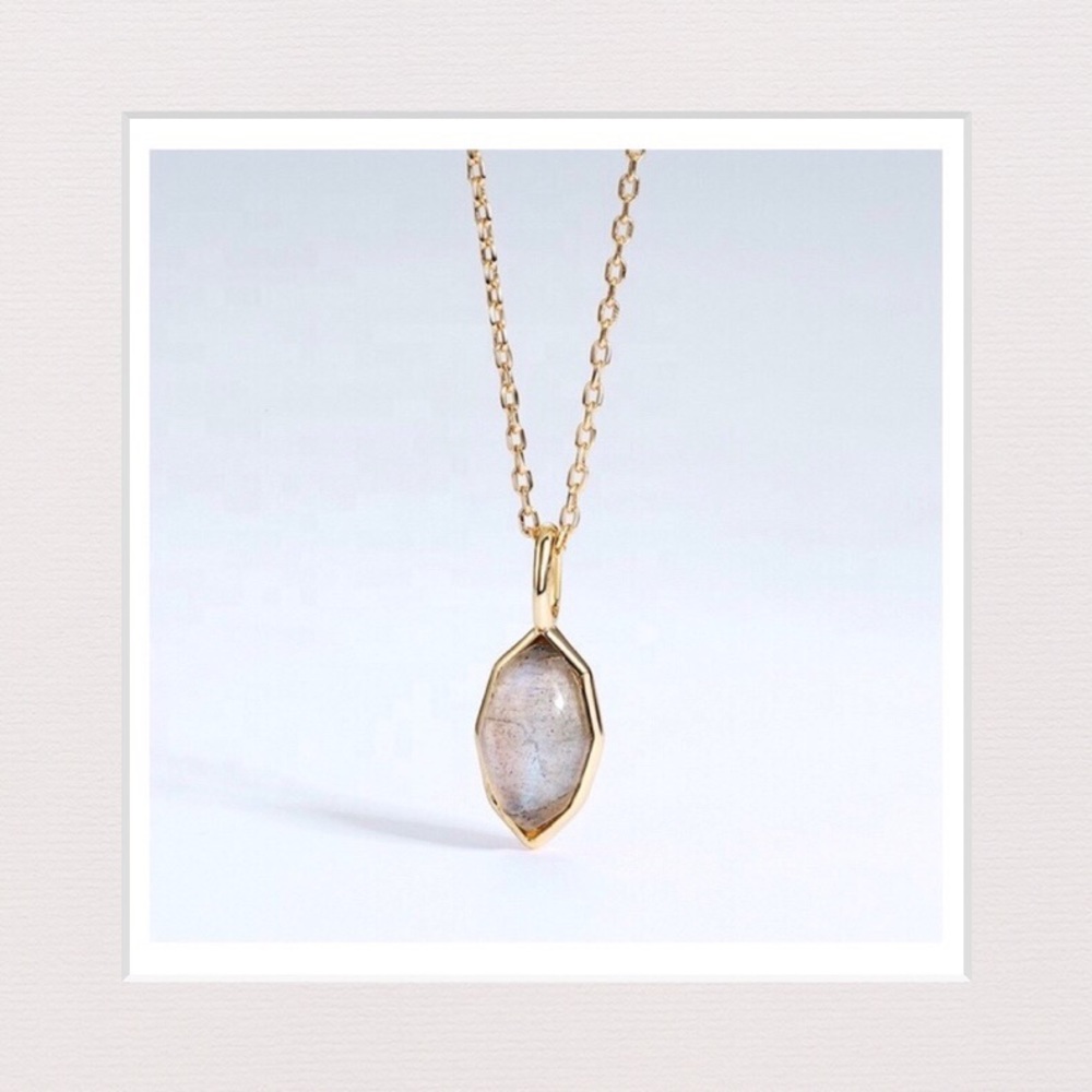 Labradorite & Gold Plated Sterling Silver Necklace